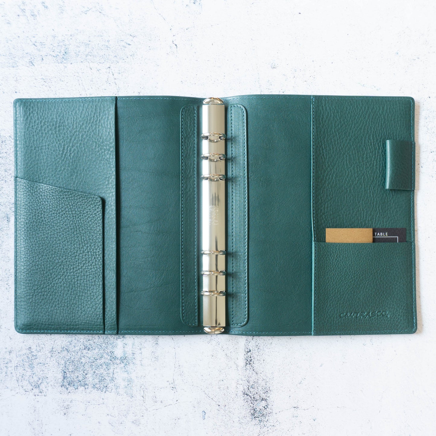 C&L TRASCO ≪Antique 시리즈≫ 시스템 수첩 A5 사이즈 (내경 20 mm링) 가죽(이탈리안 레더)