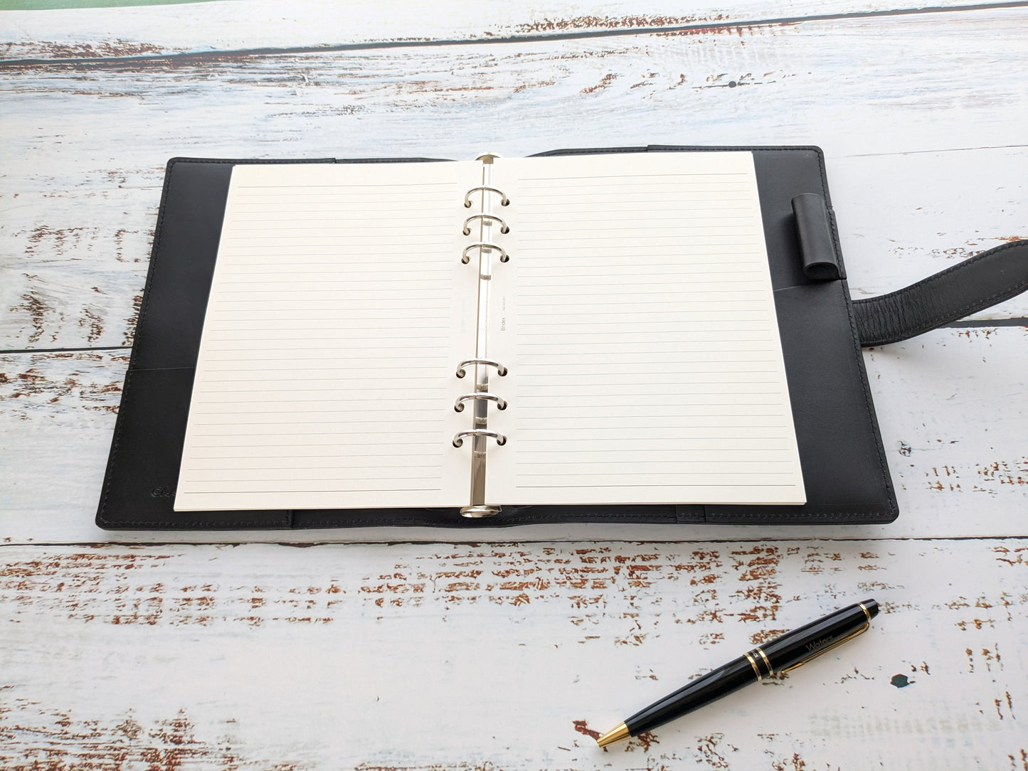 C<RASCO Fuago Series System Notebook, A5 Size (20mm Inner Ring), Genuine Leather