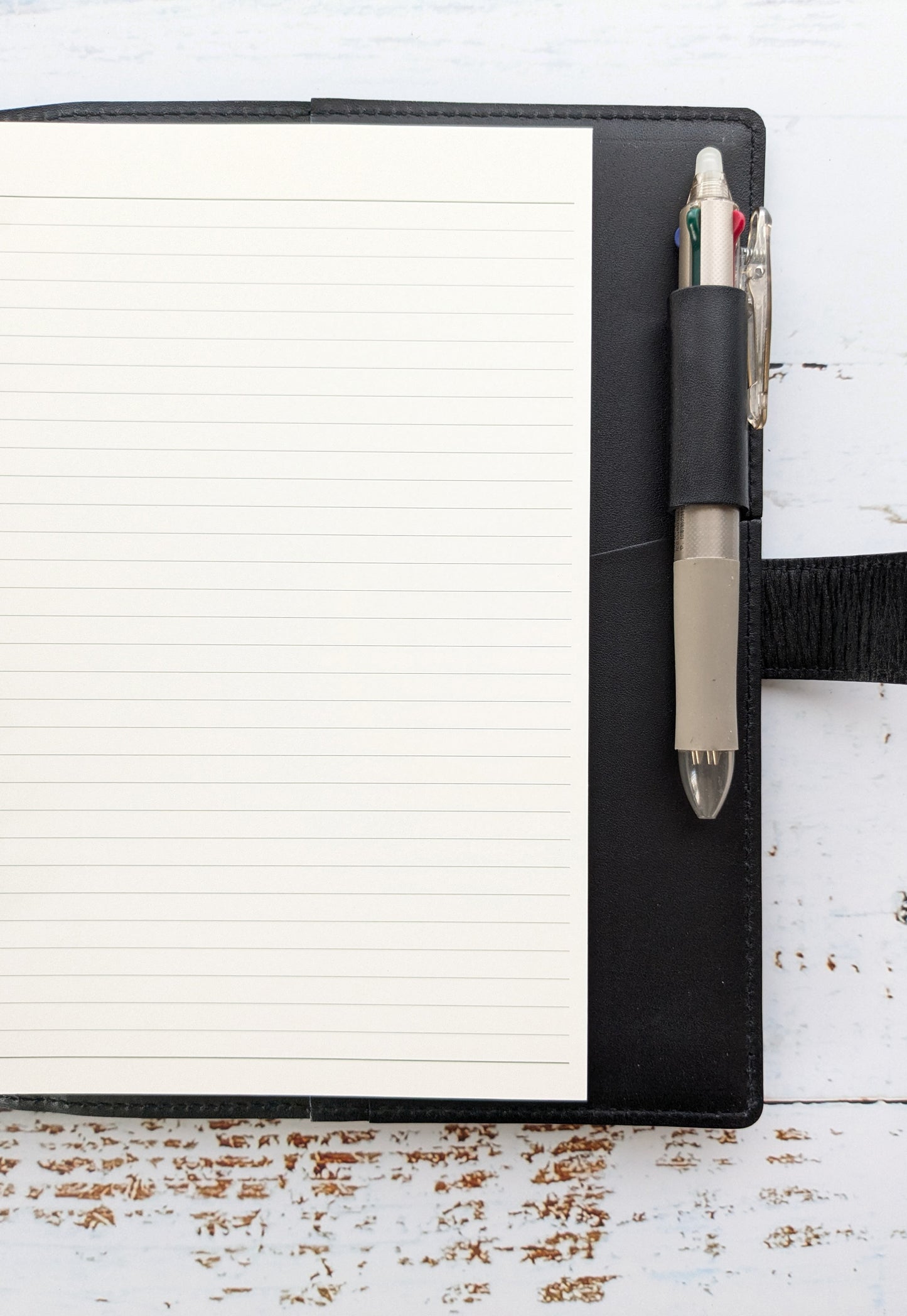 C<RASCO Fuago Series System Notebook, A5 Size (20mm Inner Ring), Genuine Leather