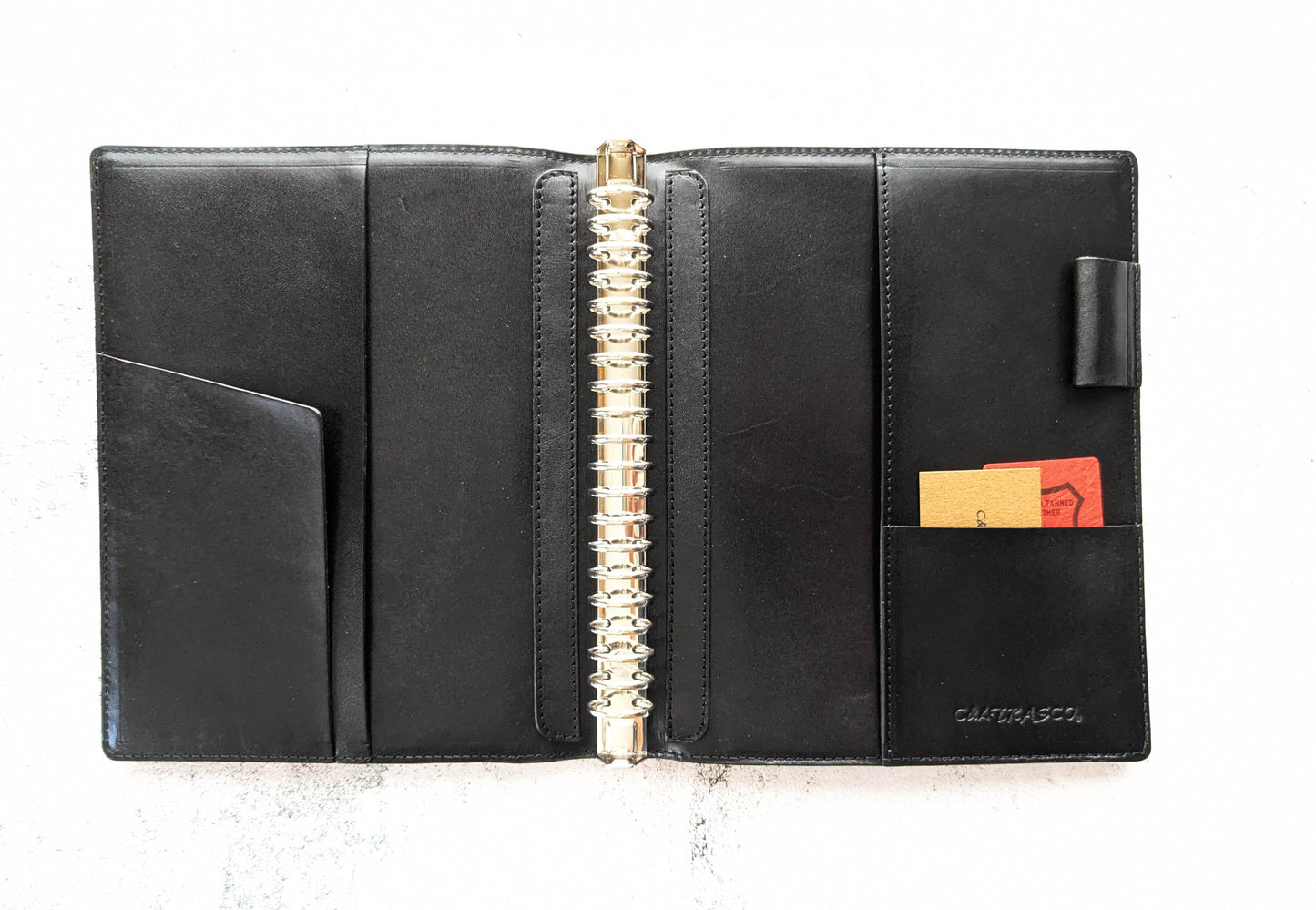 C<RASCO ≪Vintageシリーズ≫ 【ルーズリーフ 20穴】システム手帳 バインダー A5 (内径20mmリング) 本革(栃木レザー)