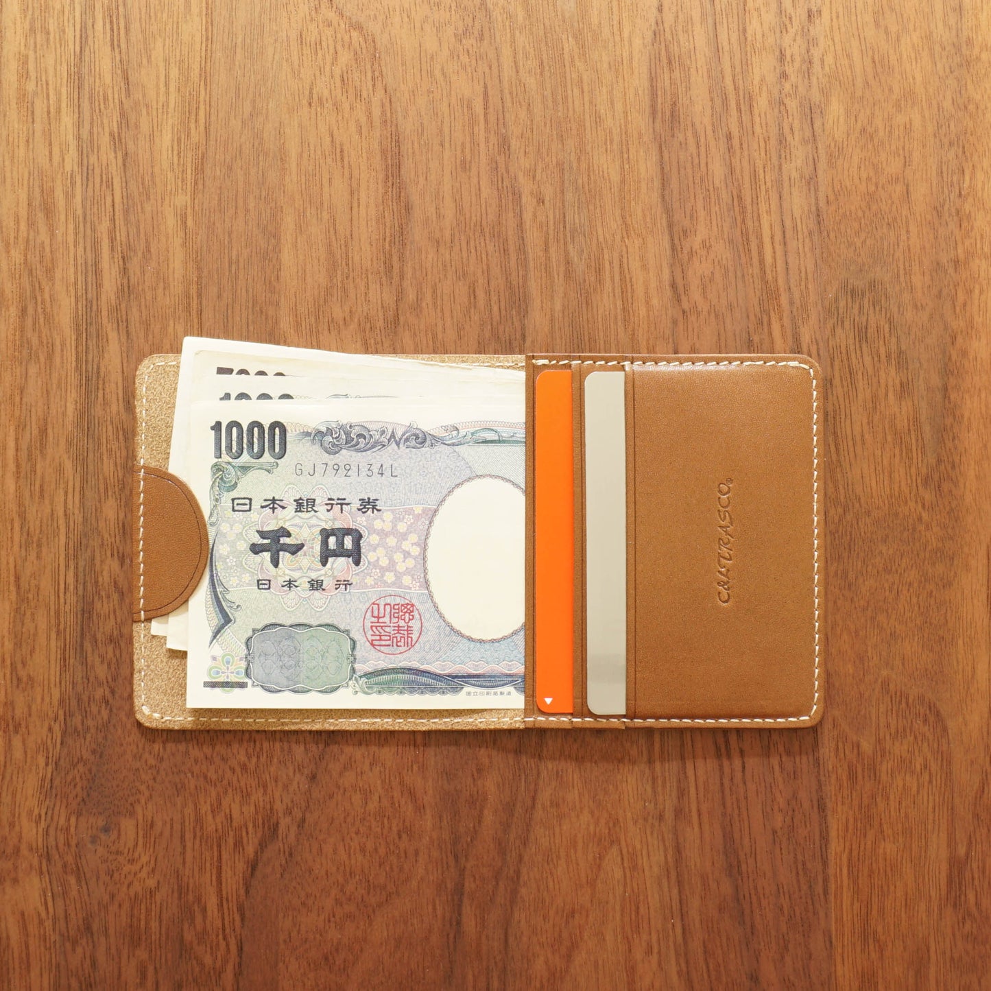 ≪Vintageシリーズ≫ 二つ折り財布 コンパクト 本革(栃木レザー)