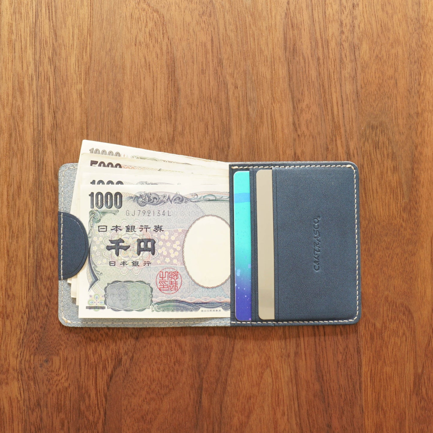 ≪Vintageシリーズ≫ 二つ折り財布 コンパクト 本革(栃木レザー)