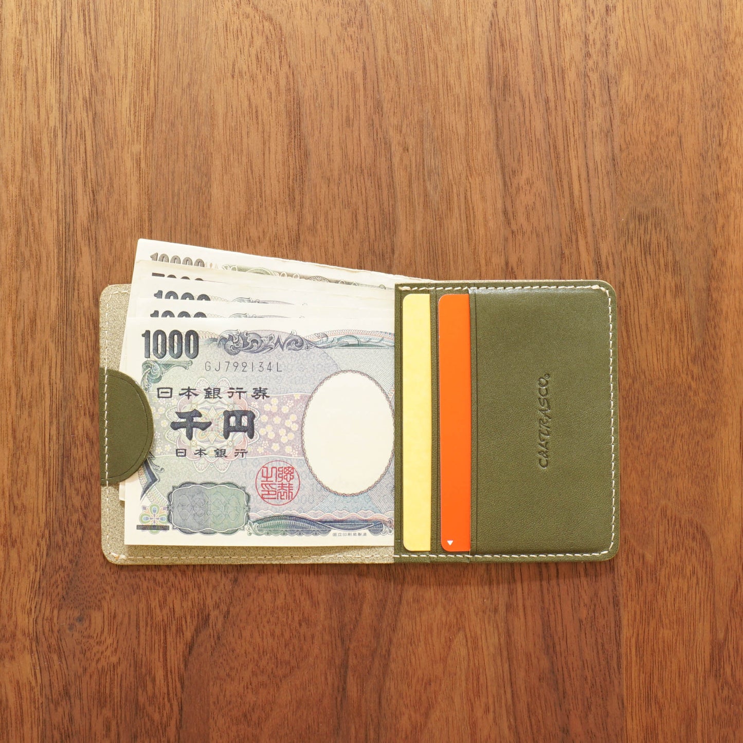 ≪Vintageシリーズ≫ 二つ折り財布 コンパクト 本革(栃木レザー)