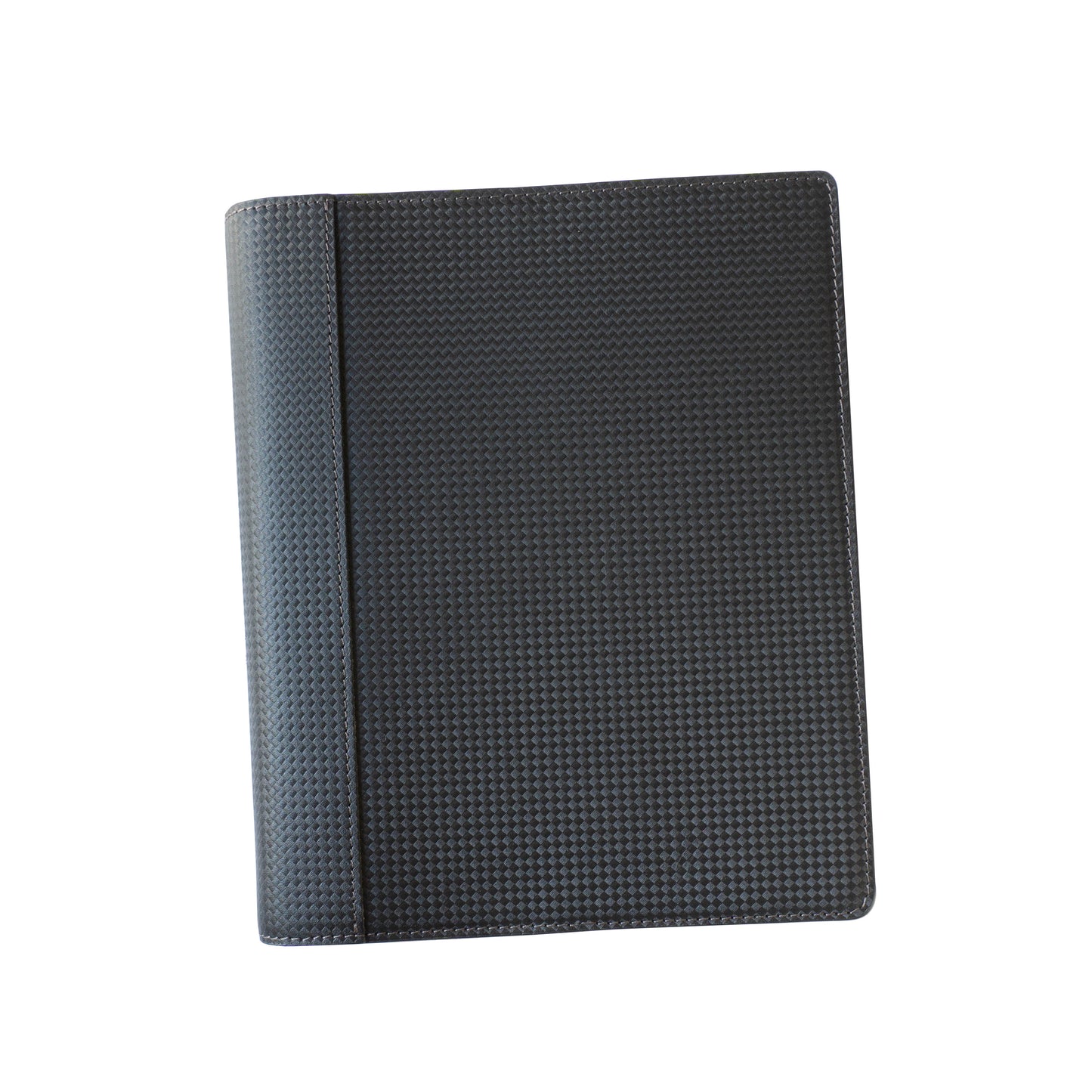 C&L TRASCO ≪CP Series≫ Personal Planner Binder Cover A5 Size 20mm 6 round rings binder Genuine Leather (Carbon Pattern Leather x Tochigi Leather)