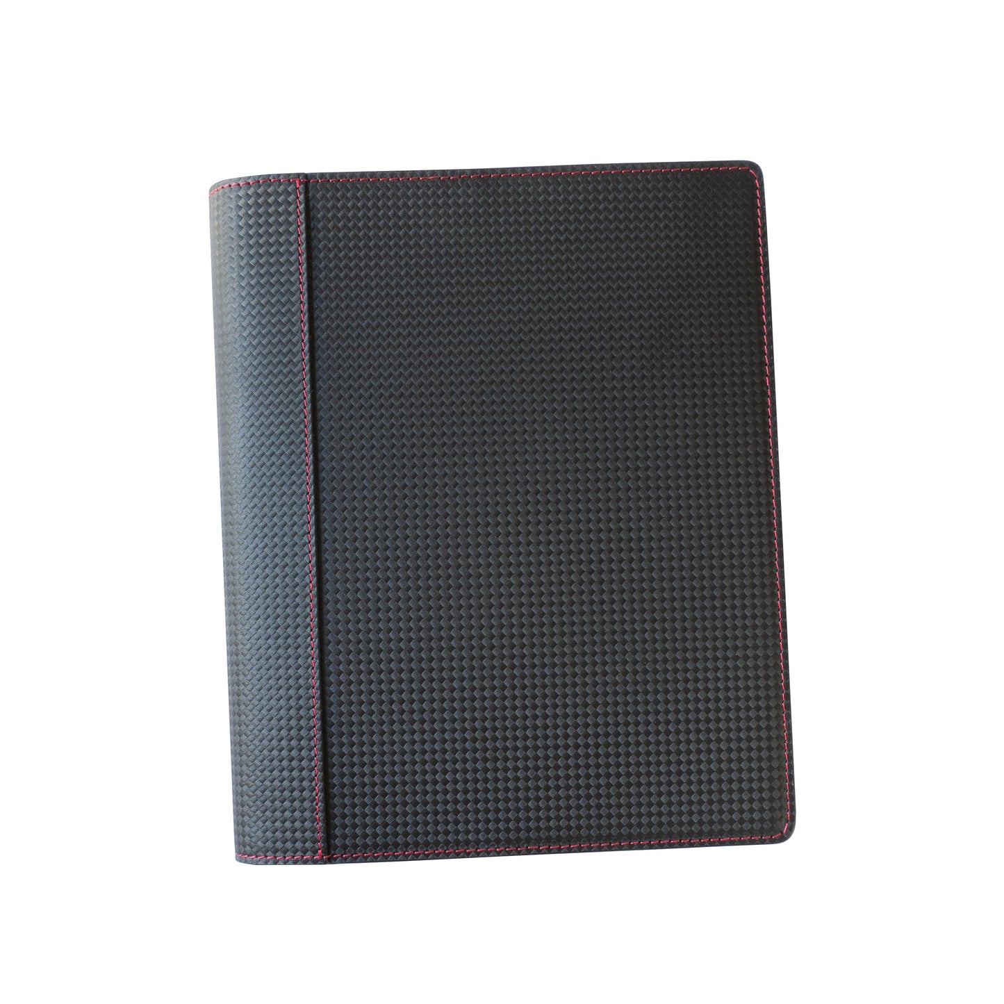C&L TRASCO ≪CP Series≫ Personal Planner Binder Cover A5 Size 20mm 6 round rings binder Genuine Leather (Carbon Pattern Leather x Tochigi Leather)