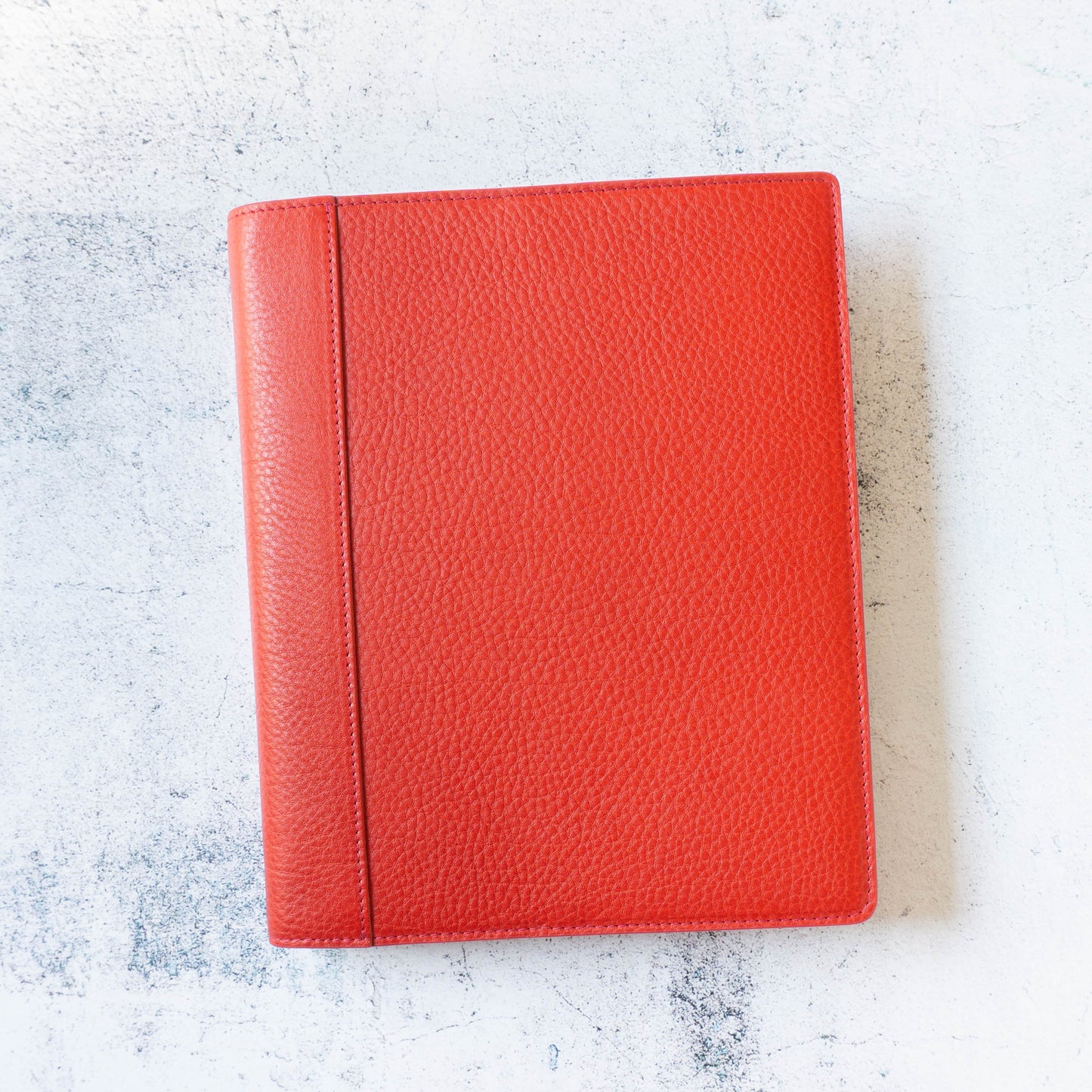 [Japanese Craftsman Made / Vintage] Leather "6 round rings binder" Planner A5 0.79inchs (20mm) ring Vegetable tanned Italian leather