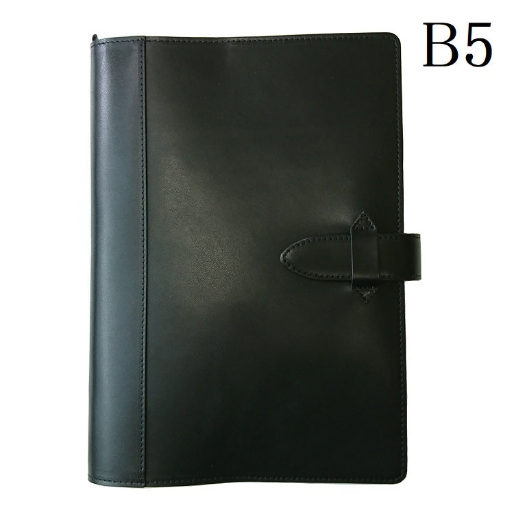 [Japanese Craftsman Made / Classic] Notebook cover B5 size  (Leather tanned with vegetable tannins)  with leather bookmark