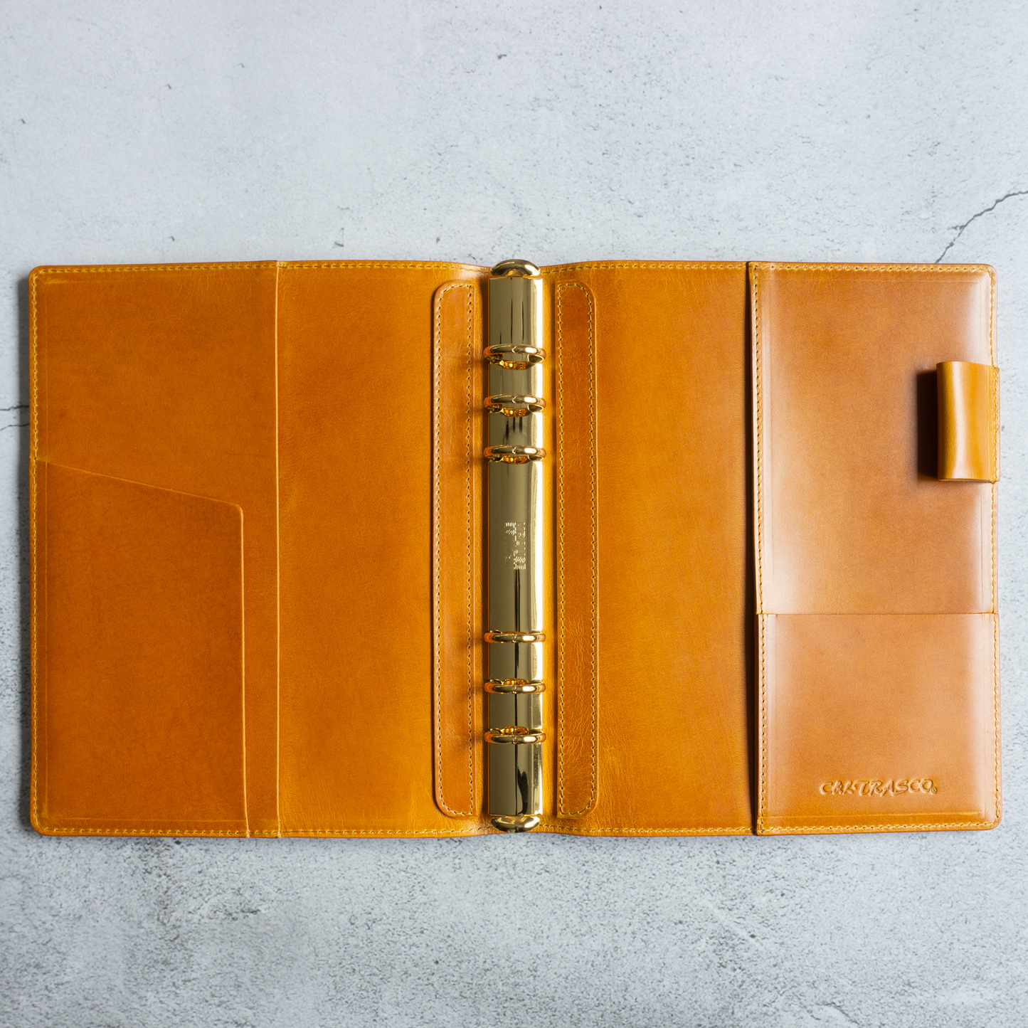 C&LTRASCO ≪Diagoシリーズ≫ システム手帳 A5サイズ (内径20mmリング) 本革（イタリアンレザー）