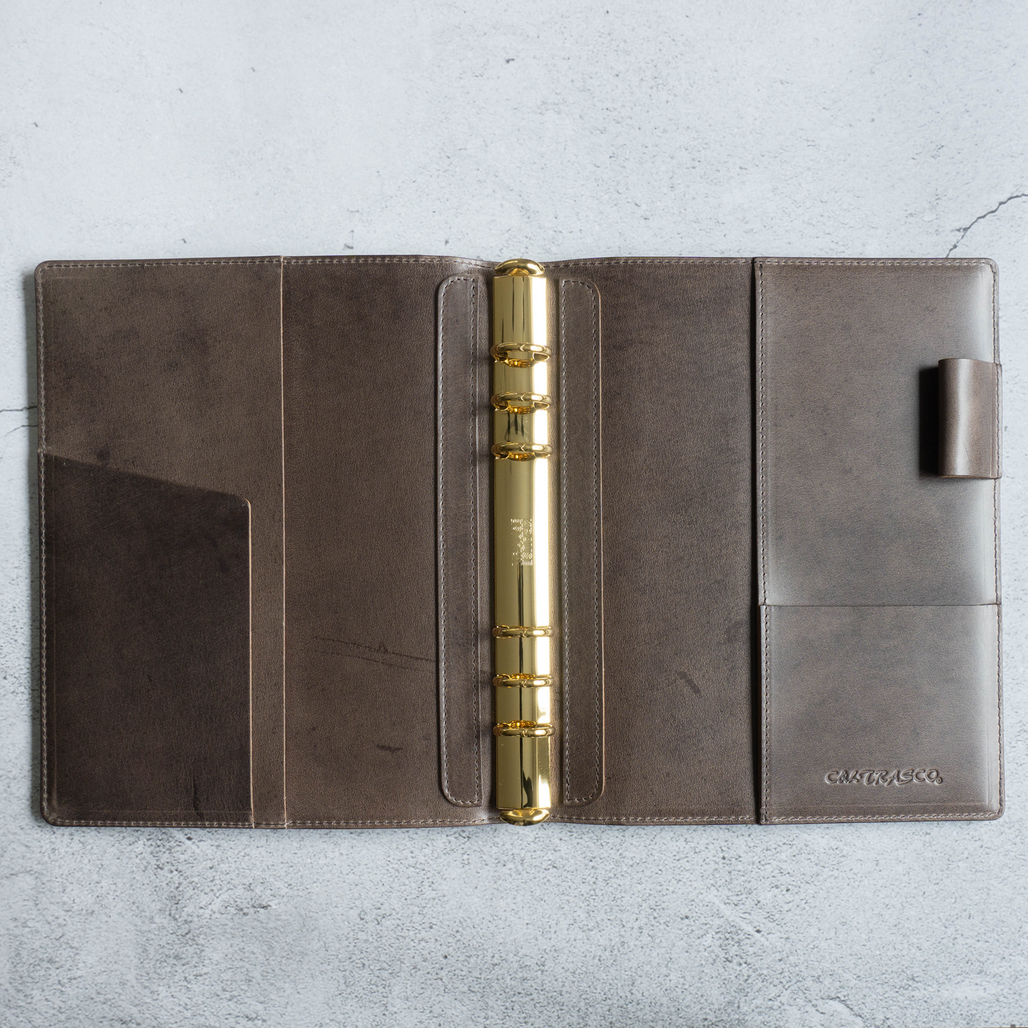 C&LTRASCO ≪Diagoシリーズ≫ システム手帳 A5サイズ (内径20mmリング) 本革（イタリアンレザー）