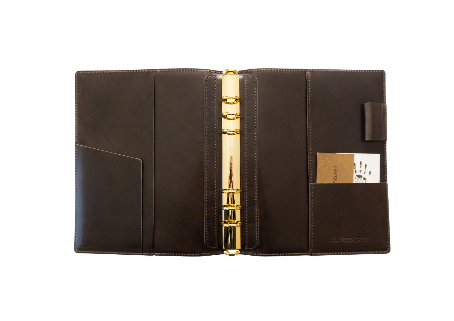 C&LTRASCO ≪Diagoシリーズ≫ システム手帳 A5サイズ (内径20mmリング) 本革（イタリアンレザー）