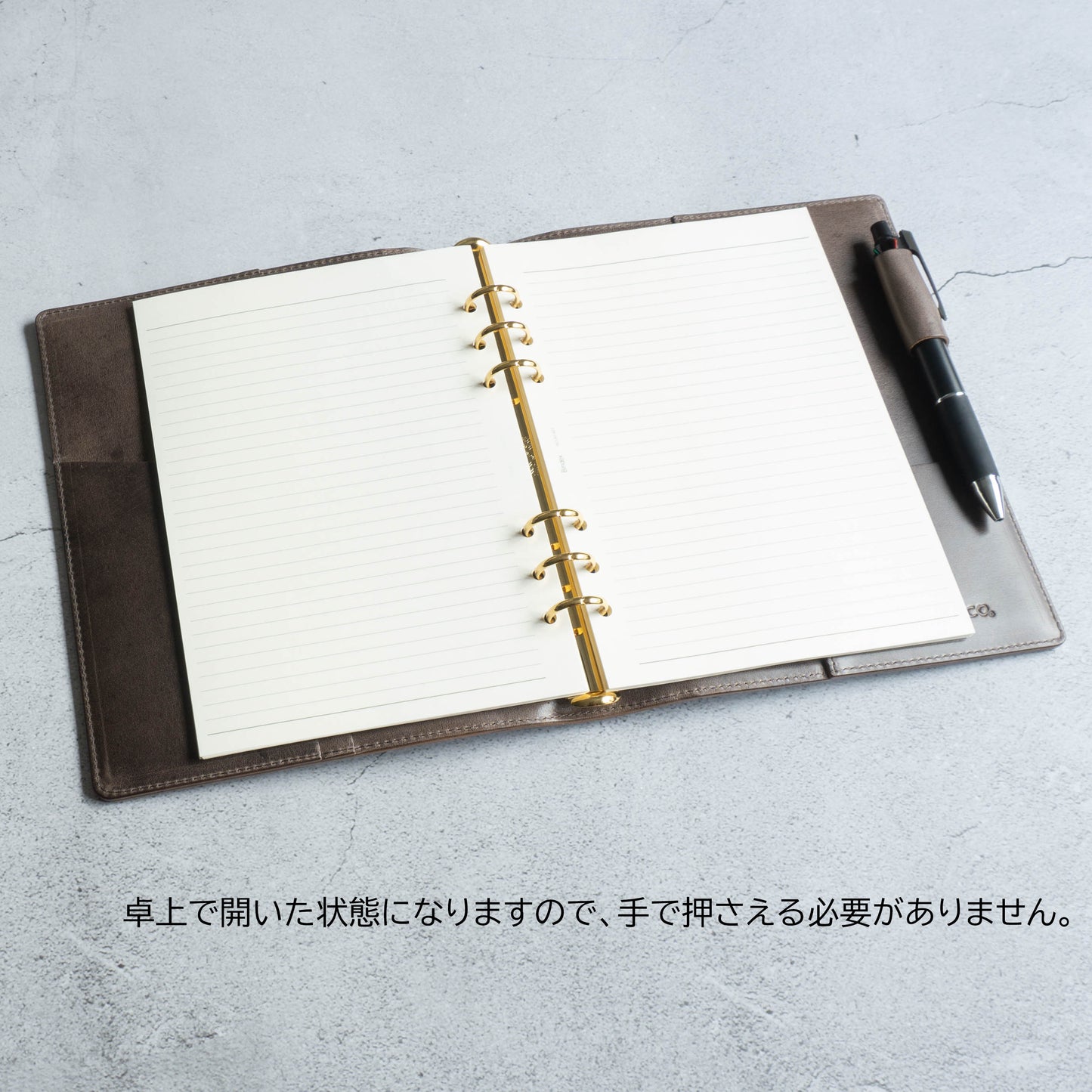 C&LTRASCO ≪Diagoシリーズ≫ システム手帳 A5サイズ (内径20mmリング) 本革（イタリアンレザー）