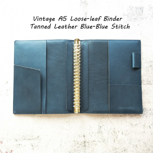 C&L TRASCO ≪Vintage Series≫ Planner Loose Leaf Binder A5 Size (Inner Diameter 20mm(0.79in) Ring/20 Holes) Genuine Leather (Tochigi Leather)