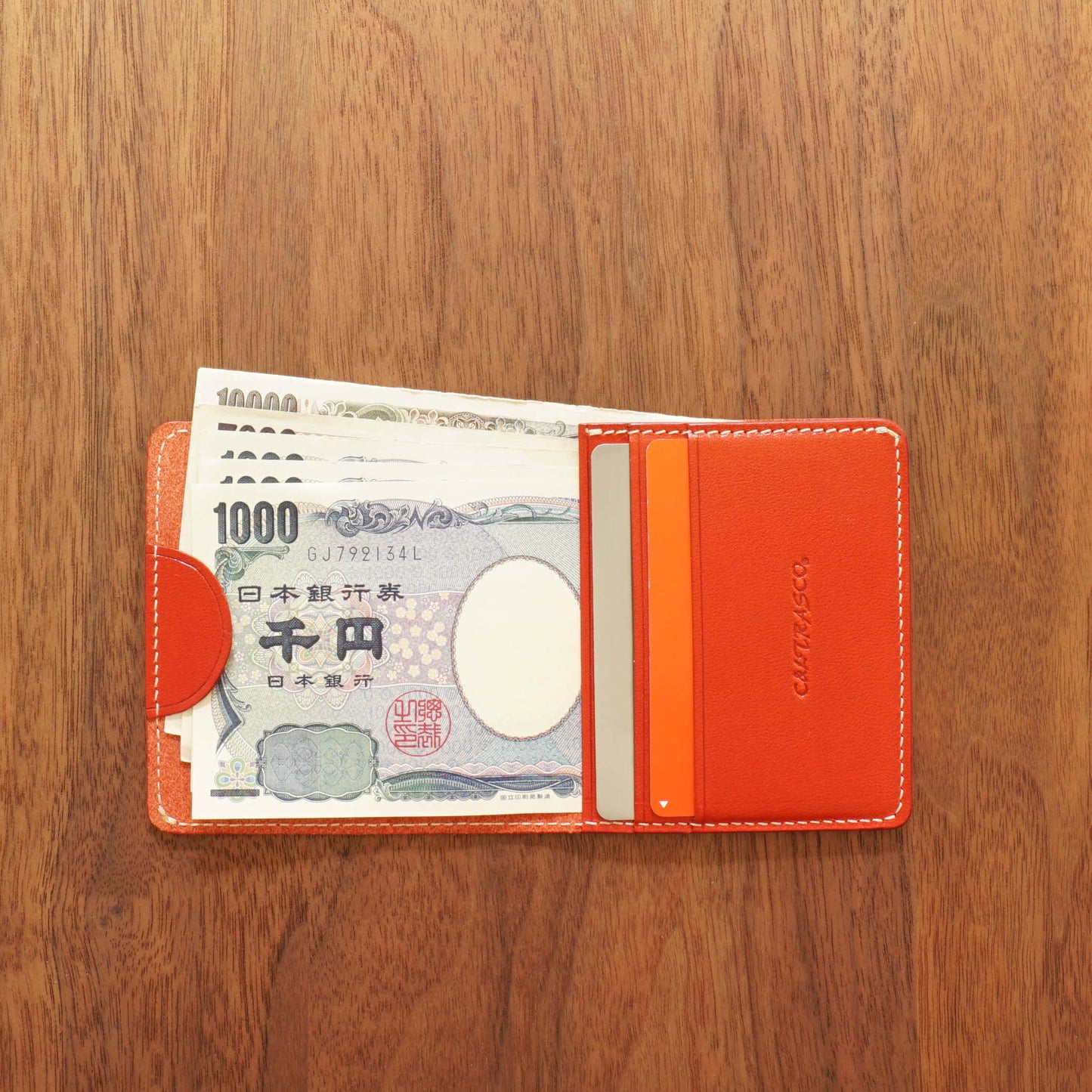[日本工匠完成 Vintage] 双折钱包小型