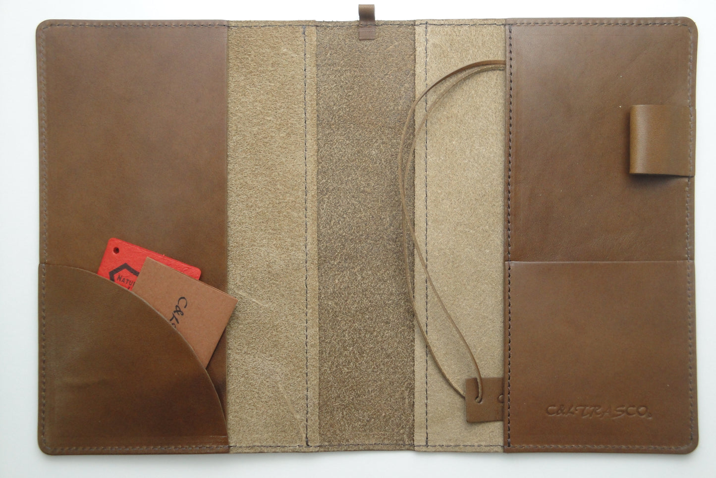 【日本職人仕上げ Vintage】 手帳カバー B6サイズ　ヌメ革（植物タンニン鞣し）