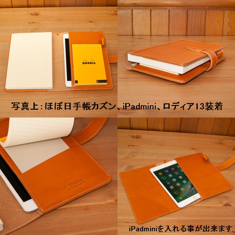 [Japanese Craftsman Made / Vintage] Double notebook cover A5 size  (Leather tanned with vegetable tannins)