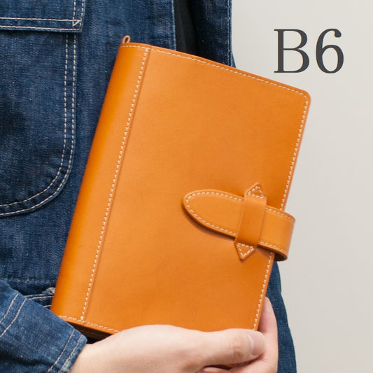 [Japanese Craftsman Made] Notebook Cover B6 with genuine leather bookmark