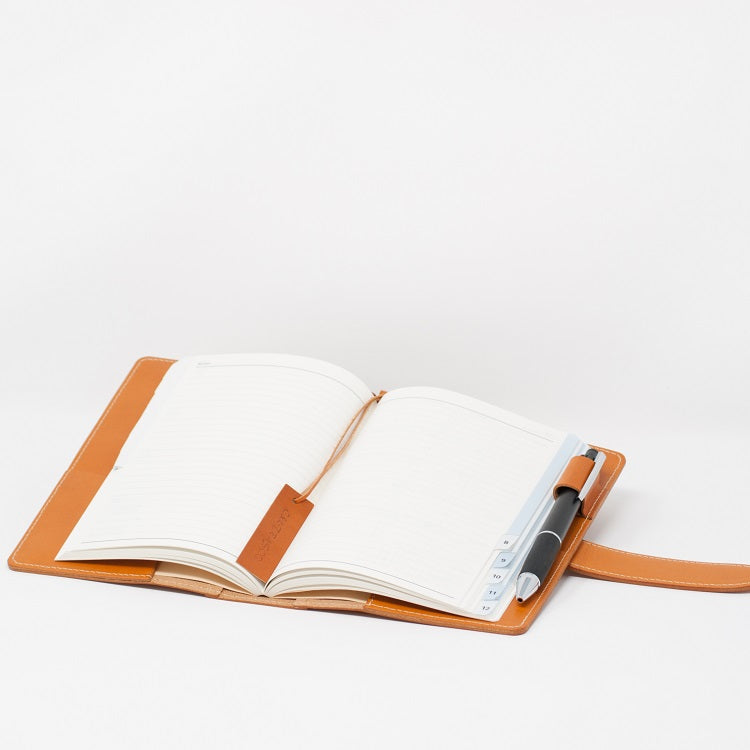 [Japanese Craftsman Made] Notebook Cover B6 with genuine leather bookmark