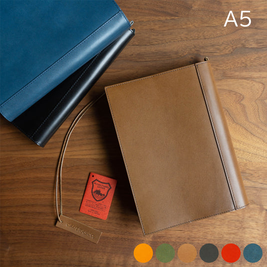 [Japanese Craftsman Made Classic] Book cover A5 genuine leather with bookmark